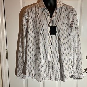 Bugatchi Candy Point Collar Regular Classic Fit Cotton Shirt